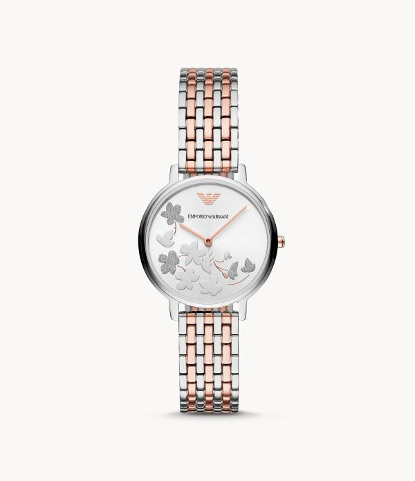 Emporio Armani Women’s Analog Stainless Steel Silver Dial 36mm Watch AR11113