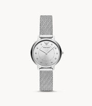 Emporio Armani Women’s Quartz Silver Stainless Steel Silver Dial 32mm Watch AR11128