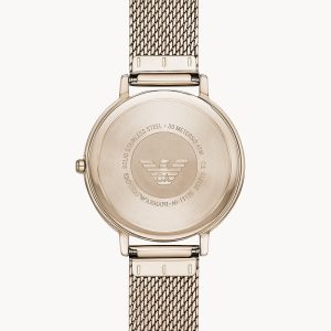 Emporio Armani Women’s Analog Stainless Steel Rose Gold Dial 32mm Watch Watch AR11129