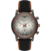 Emporio Armani Men’s Chronograph Quartz Leather Strap Grey Dial 43mm Watch AR11174