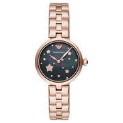 Emporio Armani Women’s Analog Stainless Steel Black Dial 32mm Watch AR11197