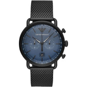 Emporio Armani Men’s Quartz Stainless Steel Blue Dial 43mm Watch AR11201