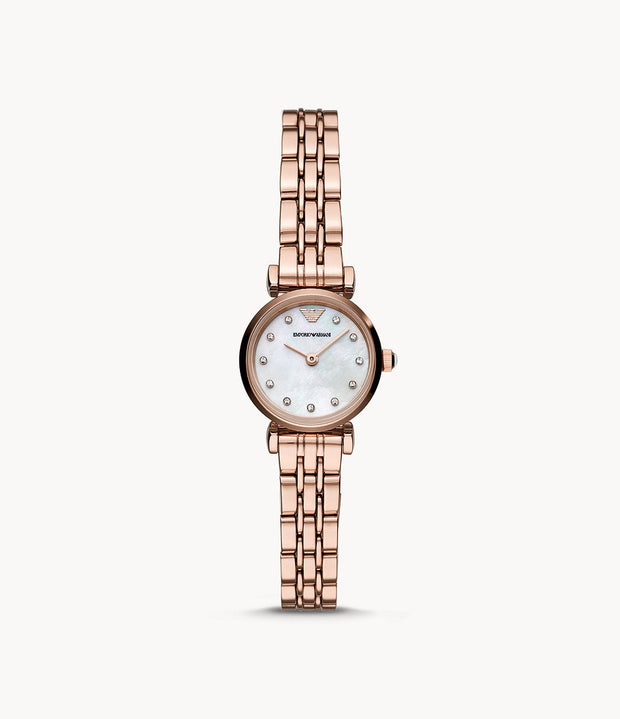 Emporio Armani Women’s Analog Stainless Steel Mother of Pearl Dial 22mm Watch AR11203