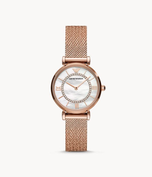 Emporio Armani Women’s Analog Stainless Steel Mother of Pearl Dial 32mm Watch AR11320