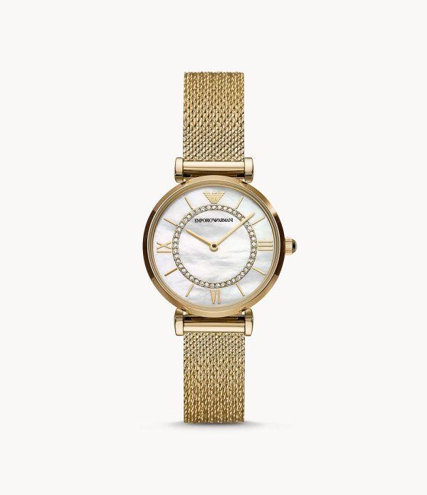 Emporio Armani Women’s Analog Stainless Steel Mother of Pearl Dial 32mm Watch AR11321