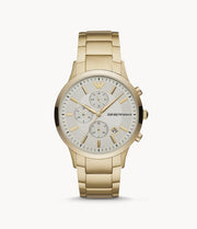 Emporio Armani Men’s Chronograph Quartz Stainless Steel Off-White Dial 43mm Watch AR11332