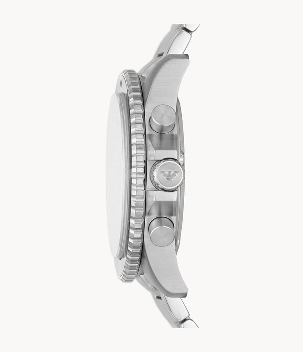 Emporio Armani Men’s Quartz Stainless Steel Black Dial 43mm Watch AR11360