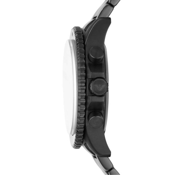 Emporio Armani Men’s Quartz Stainless Steel Black Dial 43mm Watch AR11363