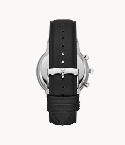 Emporio Armani Men’s Quartz Black Leather Strap Black Dial 43mm Watch AR11431