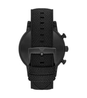 Emporio Armani Men’s Quartz Black Leather Strap Black Dial 46mm Watch AR11450