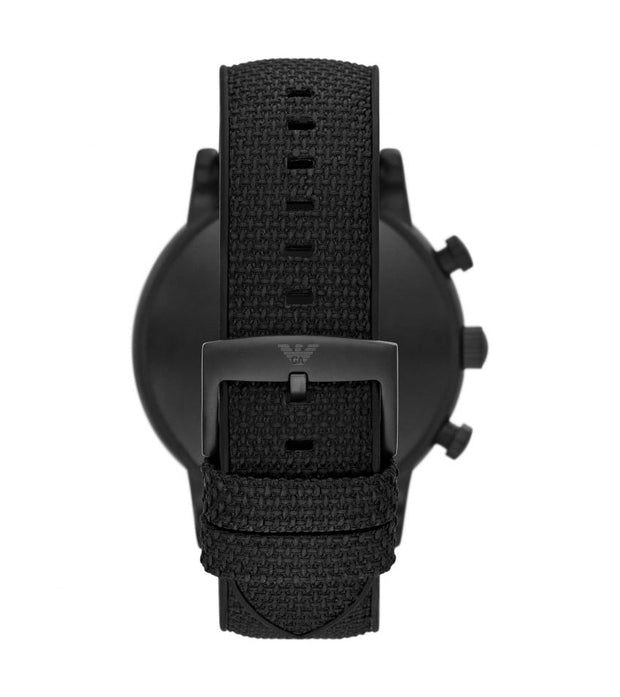 Emporio Armani Men’s Quartz Black Leather Strap Black Dial 46mm Watch AR11450