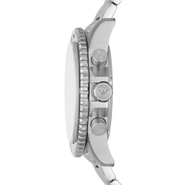 Emporio Armani Men’s Quartz Silver Stainless Steel Green Dial 43mm Watch AR11500