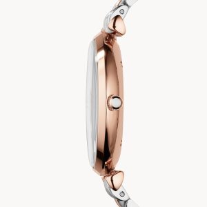 Emporio Armani Men’s Quartz Two Tone Stainless Steel Silver Dial 40mm Watch AR1677