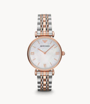 Emporio Armani Women’s Quartz Stainless Steel Mother Of Pearl Dial 32mm Watch AR1683