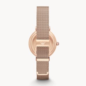 Emporio Armani Women’s Analog Stainless Steel Silver Dial 32mm Watch AR1956