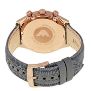 Emporio Armani Men’s Chronograph Quartz Leather Strap Brown Dial 43mm Watch AR1976