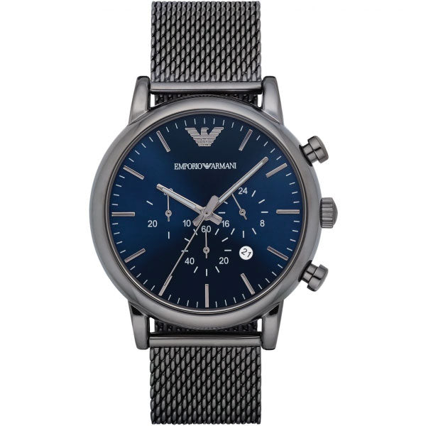 Emporio Armani Men’s Chronograph Quartz Stainless Steel Blue Dial 46mm Watch AR1979