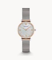 Emporio Armani Women’s Analog Stainless Steel Mother of Pearl Dial 32mm Watch AR2068