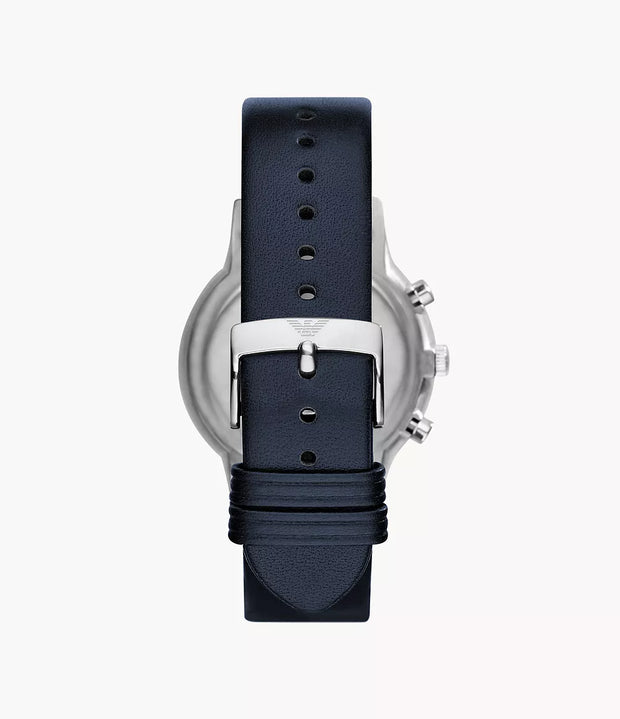 Emporio Armani Men’s Quartz Leather Strap Blue Dial 43mm Watch AR2473