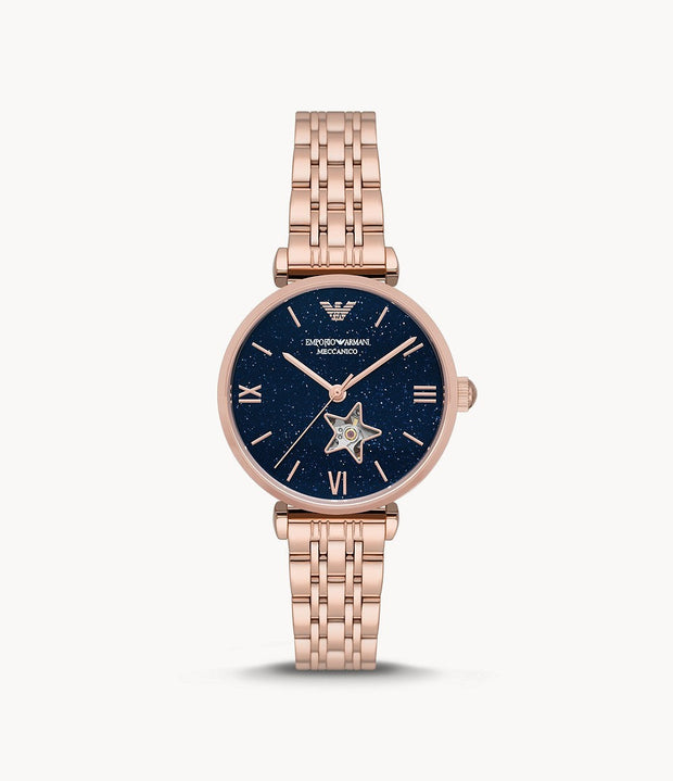 Emporio Armani Women’s Automatic Stainless Steel Blue Dial 34mm Watch AR60043