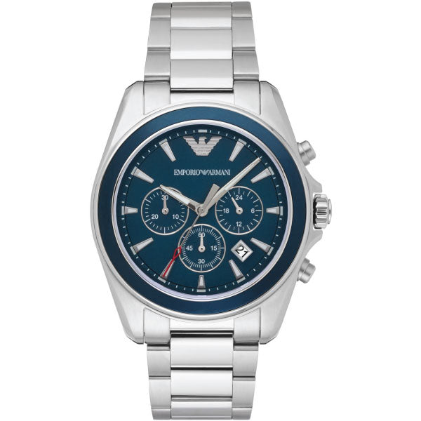 Emporio Armani Men’s Sport Quartz Stainless Steel Blue Dial 44mm Watch AR6091