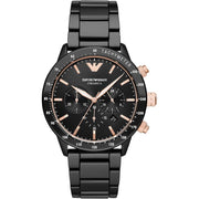 Emporio Armani Men’s Quartz Black Ceramic Black Dial 43mm Watch AR70002