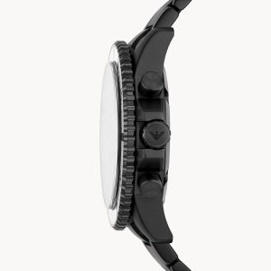 Emporio Armani Men’s Quartz Stainless Steel Black Dial 43mm Watch AR80050