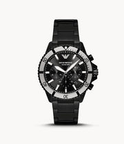 Emporio Armani Men’s Quartz Stainless Steel Black Dial 43mm Watch AR80050