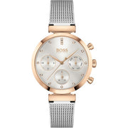 Hugo Boss Women’s Quartz Stainless Steel Silver Dial 36 Watch 1502551