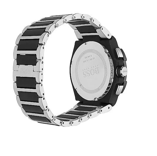 Hugo Boss Men’s Chronograph Quartz Stainless Steel Black Dial 46mm Watch 1513368