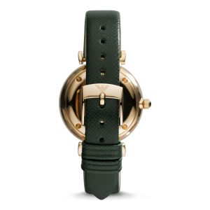 Emporio Armani Women’s Quartz Leather Strap Champagne Dial 32mm Watch AR1726