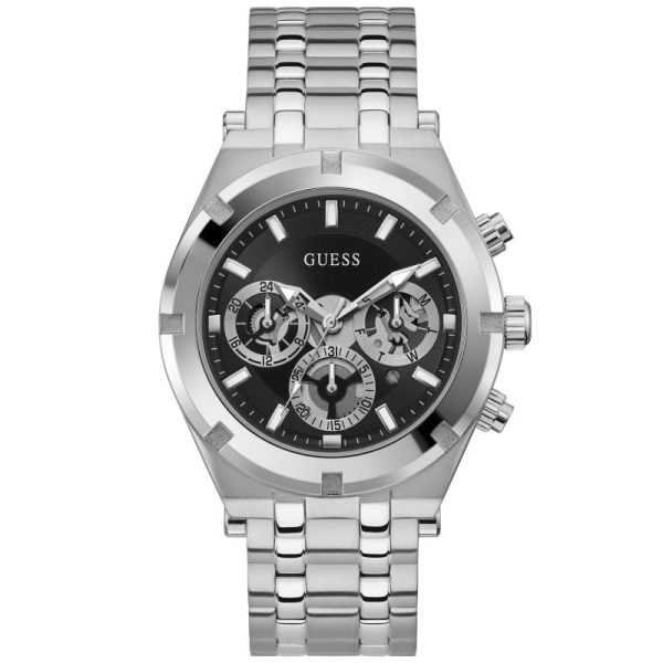 Guess Men’s Quartz Stainless Steel Black Dial 44mm Watch GW0260G1