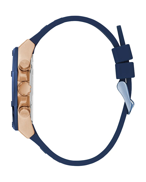 Guess Men’s Quartz Silicone Strap Blue Dial 44mm Watch GW0263G2