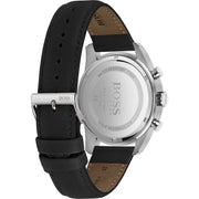 Hugo Boss Men’s Quartz Black Leather Strap Black Dial 44mm Watch 1513782