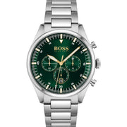 Hugo Boss Men’s Quartz Stainless Steel Green Dial 44mm Watch 1513868