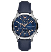 Emporio Armani Men’s Chronograph Leather strap 43mm Watch AR11216