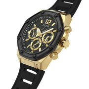 Guess Men’s Quartz Black Silicone Strap Black Dial 44mm Watch GW0263G1