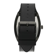 Guess Men’s Quartz Black Silicone & Leather Strap Black Dial 43mm Watch GW0386G1