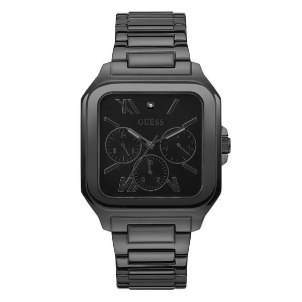 Guess Men’s Quartz Black Stainless Steel Black Dial 42mm Watch GW0631G2