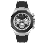 Guess Men’s Quartz Black Silicone Strap Black Dial 46mm Watch GW0583G1