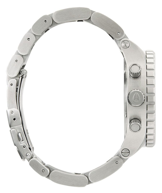 Nixon Men's A037-100 Stainless-Steel Analog White Dial Watch