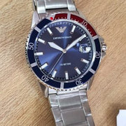 Emporio Armani Men’s Quartz Stainless Steel Blue Dial 42mm Watch AR11339