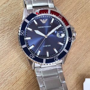 Emporio Armani Men’s Quartz Stainless Steel Blue Dial 42mm Watch AR11339