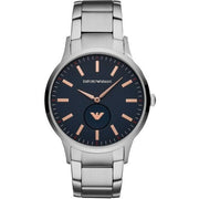 Emporio Armani Men’s Quartz Stainless Steel Blue Dial 43mm Watch AR11137