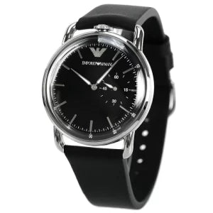 Emporio Armani Men’s Quartz Leather Strap Black Dial 42mm Watch AR11336
