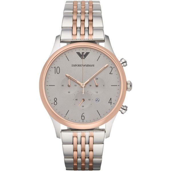 Emporio Armani Men’s Quartz Stainless Steel Grey Dial 43mm Watch AR1864
