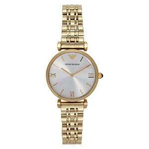 Emporio Armani Women’s Analog Stainless Steel Silver Dial 32mm Watch AR1877
