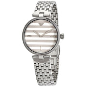 Emporio Armani Women’s Analog Stainless Steel White Dial 32mm Watch AR11195