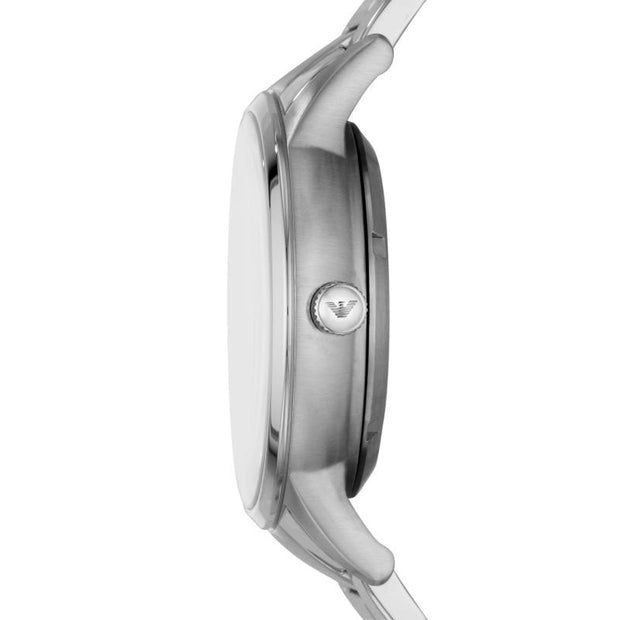 Emporio Armani Men’s Automatic Silver Stainless Steel Black Dial 43mm Watch AR60055