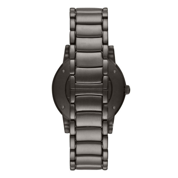 Emporio Armani Men’s Automatic Grey Stainless Steel Black Dial 43mm Watch AR60010
